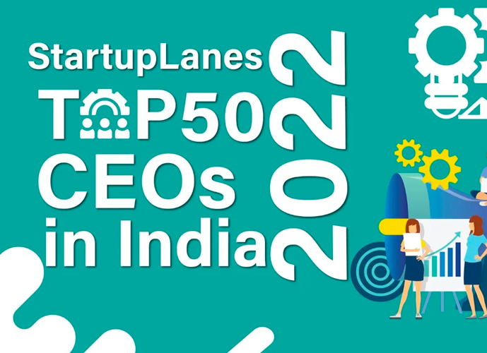 Top 50 CEOs in India list by StartupLanes.com