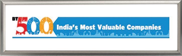 Ranked 99 in BT 500 - India's Most Valuable Companies, 2017
