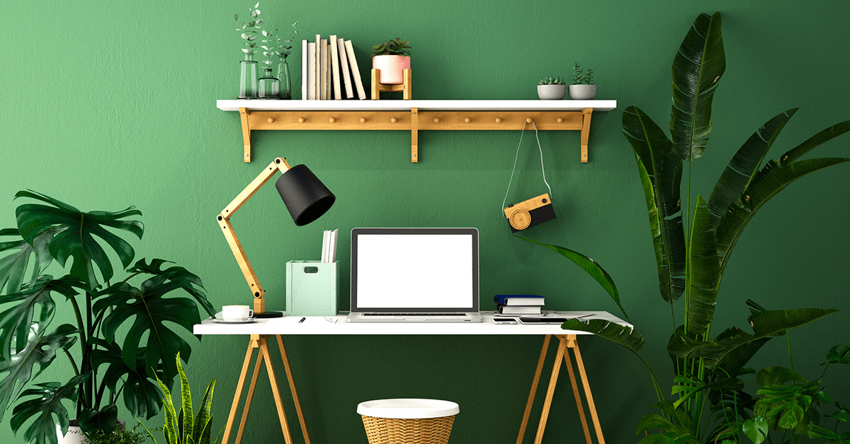 Green-home-office-walls
