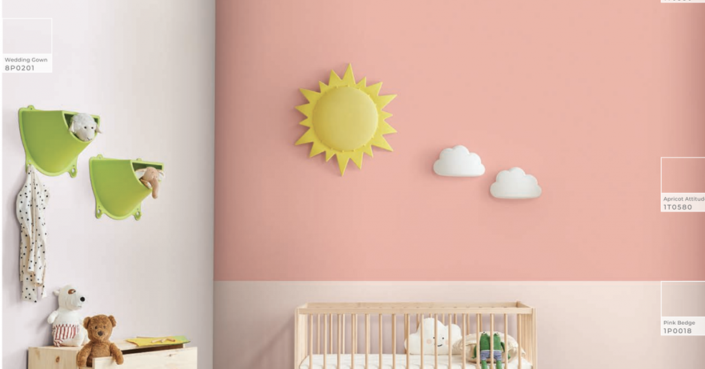 kids-room-with-peach-wall-shade