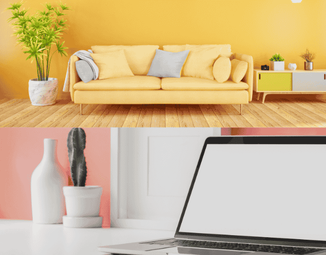 yellow and peach room