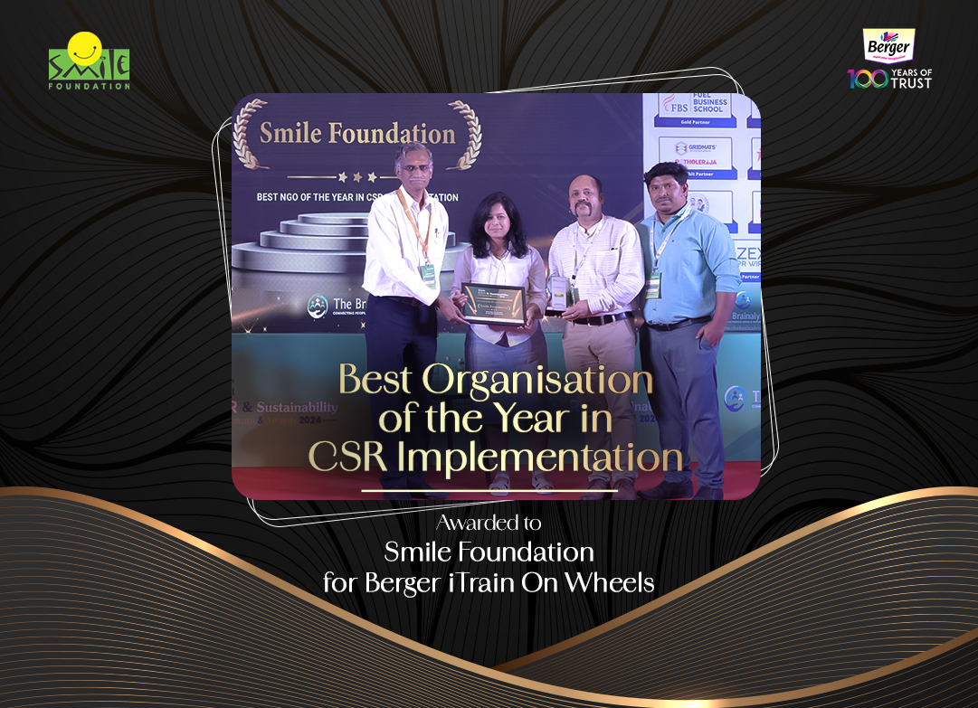 Best Organisation of the Year in CSR Implementation by Smile Foundation