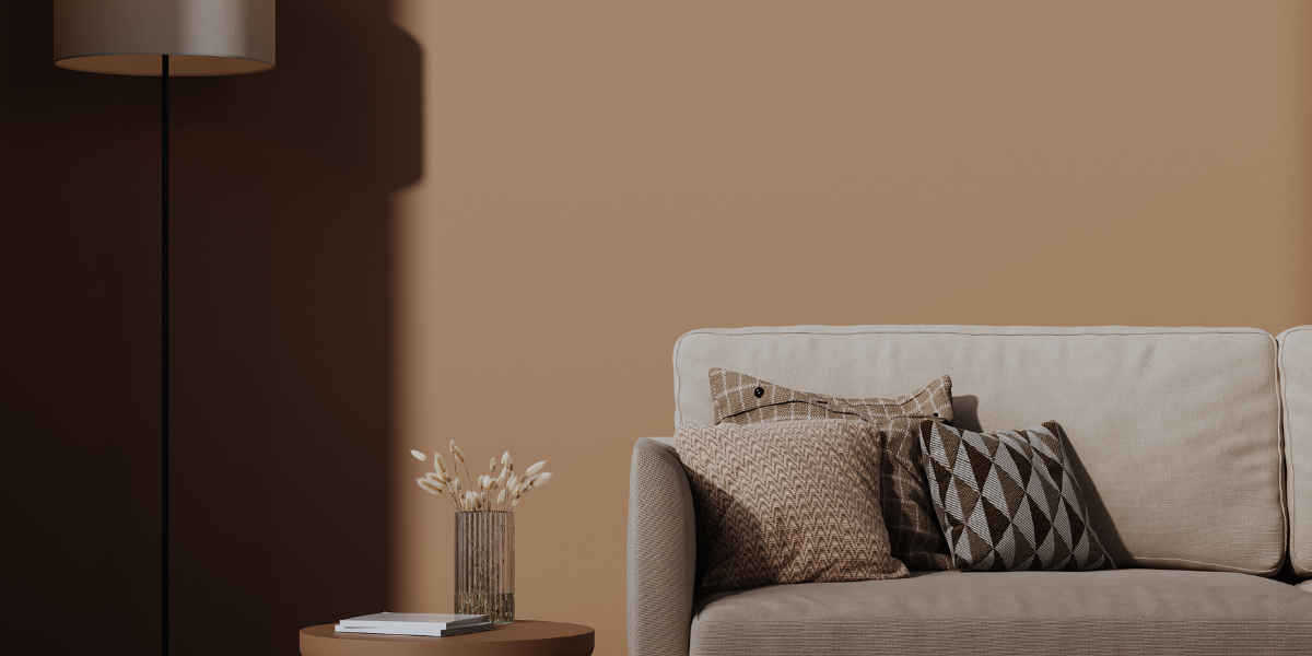 Brown wall paint and colour shades