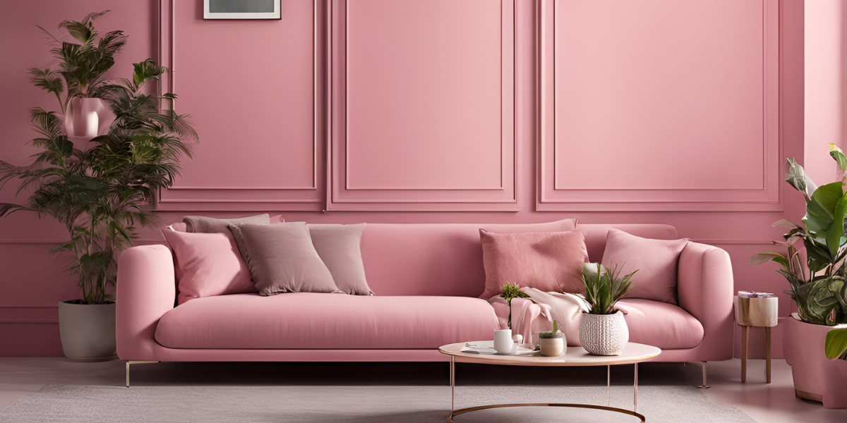 Pink wall paint and colour shades