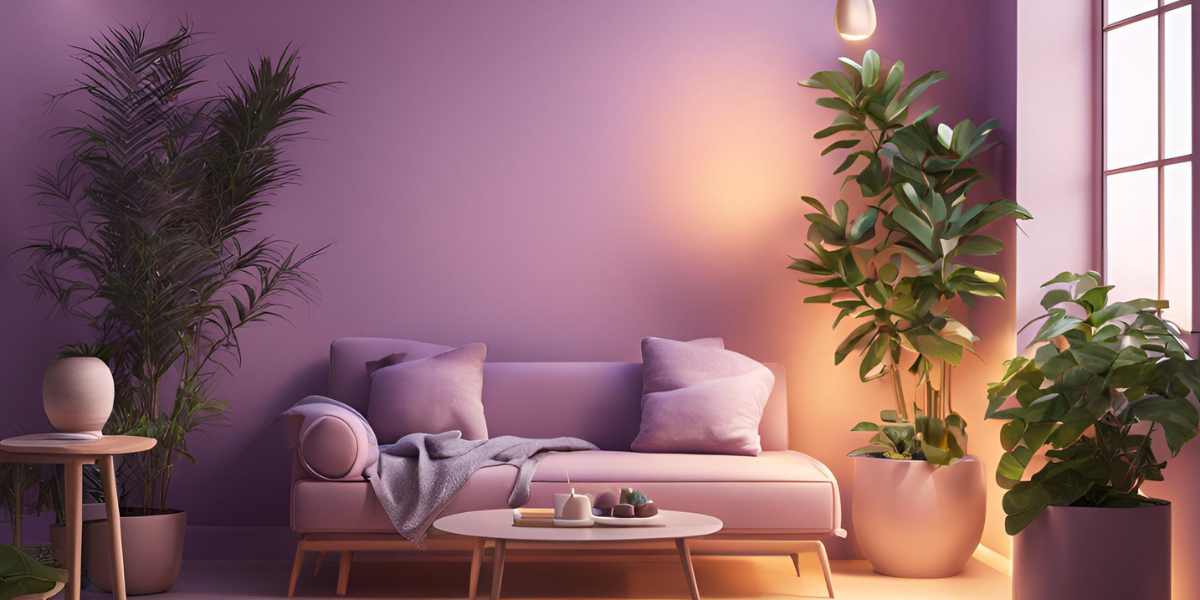 Purple wall paint and colour shades