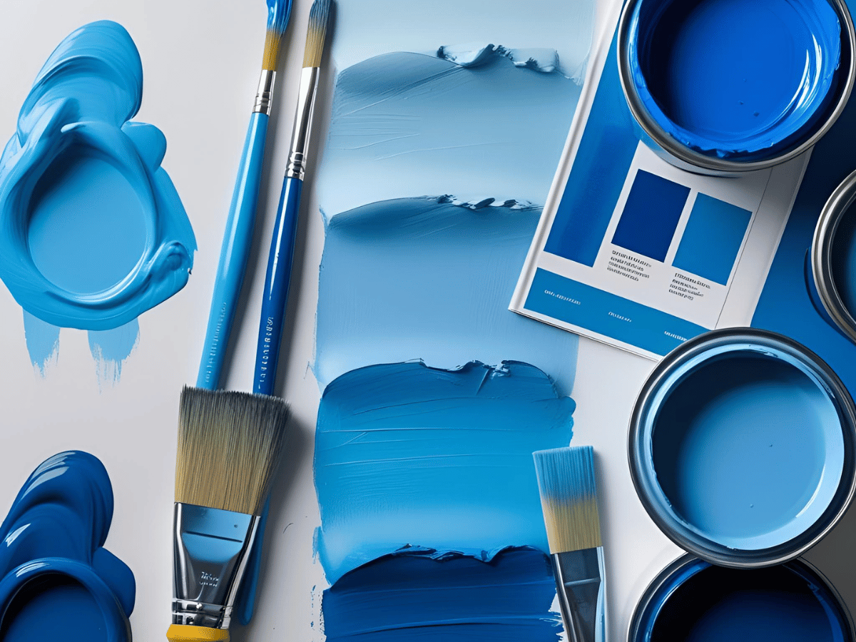 how to make blue colour for wall