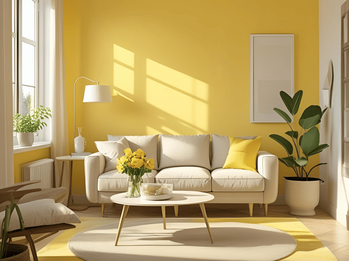 lemon colour combination for wall