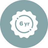 6 years warranty