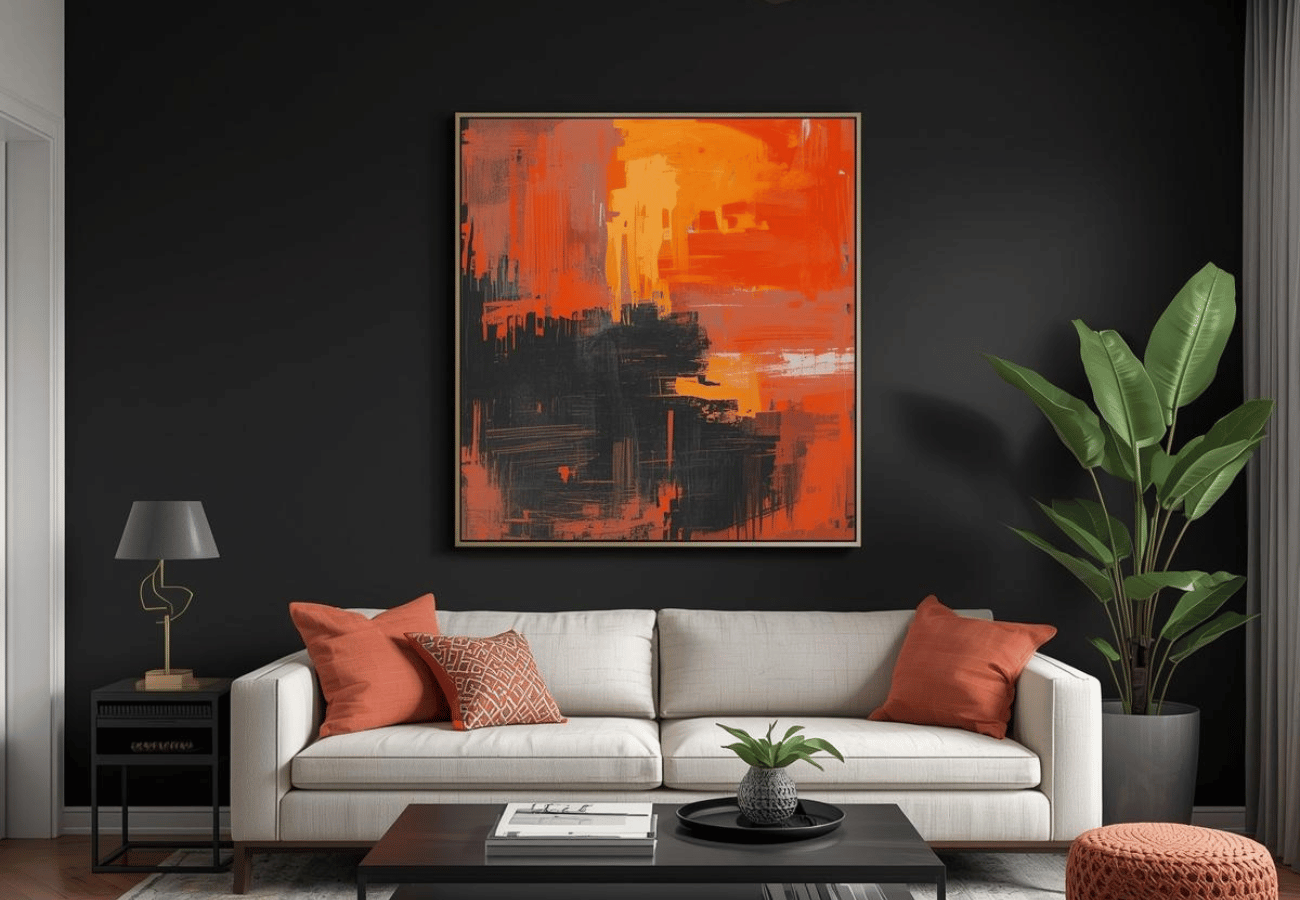 Black Colour Wall Combination