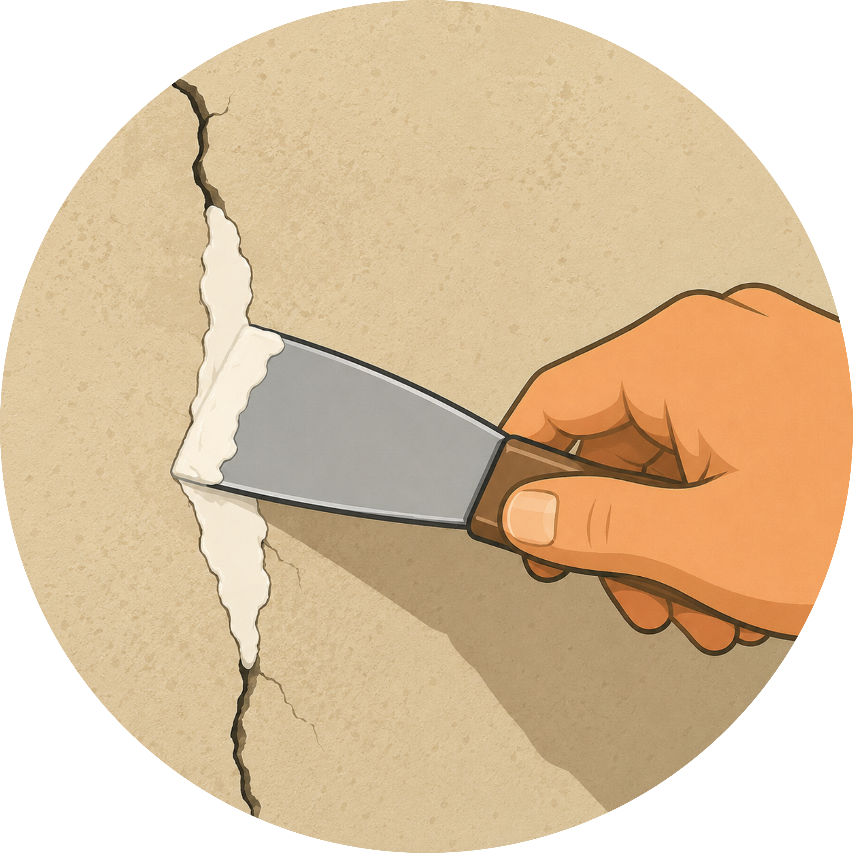 Fill Cracks & Treat Surface