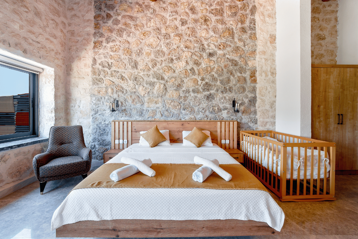 Stone bedroom