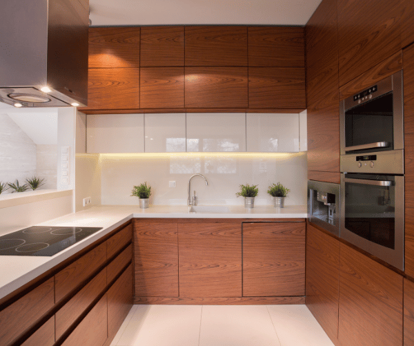 Wooden kitchen surface
