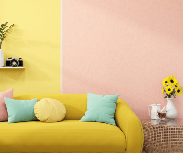Yellow living room