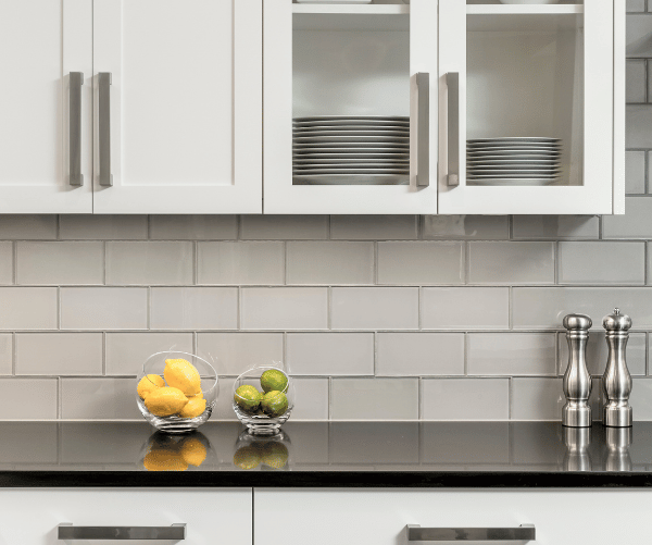 White kitchen surface 