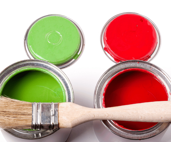 Paint Brush and cans 