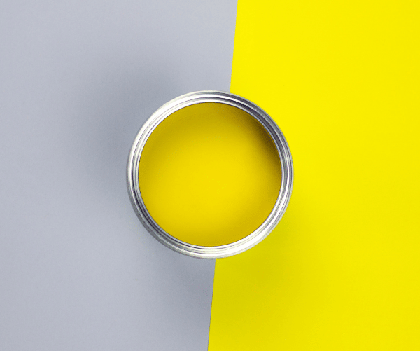 Yellow paint can