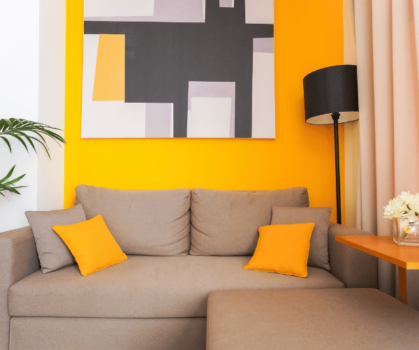 Yellow living room